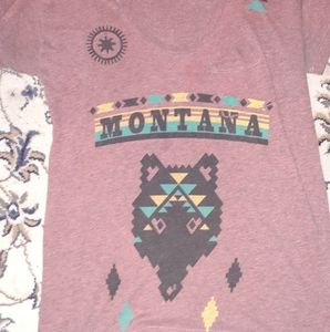 Retro Boho Long Tshirt Maroon